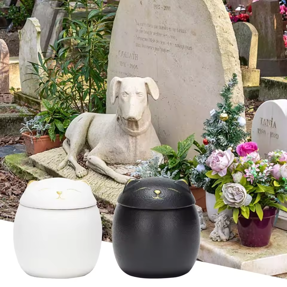 Cat Shape Pet Ceramic Canister