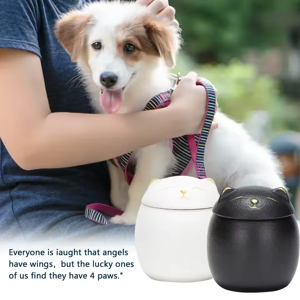 Cat Shape Pet Ceramic Canister